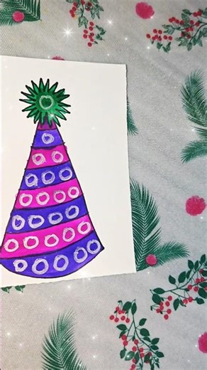 🎂🎉 Birthday Cap Drawing | Easy & Cute Party Hat Drawing | Drawing Shorts 🎉🎂