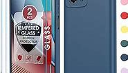 LeYi for Moto-G-Stylus-5G Phone Case 2023: Motorola G Stylus 2023 [Not for 4G] Case with 2 Pack Tempered Glass Screen Protector, Soft Liquid Silicone Microfiber Liner Case, Blue