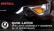 S550 Mustang Install: Quik-Latch Black QL-25 Series 1" Diameter Mini Latch Assembly