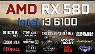 AMD RX 580 - Intel i3 6100 in 2023 - Test in 15 Games