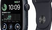 Apple Watch SE (2nd Gen) [GPS 44mm] Smart Watch w/Midnight Aluminum Case & Midnight Sport Band - S/M. Fitness & Sleep Tracker, Crash Detection, Heart Rate Monitor, Retina Display, Water Resistant