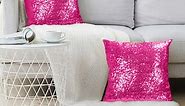 ShinyBeauty Sequin Pillow Cover Hot Pink