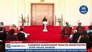 President Ruto presides over Facebook Management Team on Monetisation, State House, Nairobi.