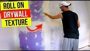 How To Easily Roll On Drywall Texture & Knockdown Finish! -Jonny DIY