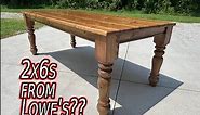 Building Furniture with Pine Construction Lumber? || DIY 2x6 Table Build