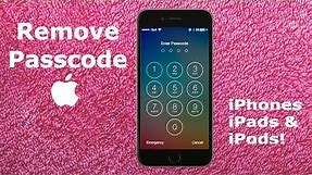 How To REMOVE Forgotten iPhone 6S 6 PASSCODE Tutorial | UNLOCK iPad Air Mini iPod iOS Password Code