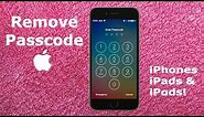 How To REMOVE Forgotten iPhone 6S 6 PASSCODE Tutorial | UNLOCK iPad Air Mini iPod iOS Password Code