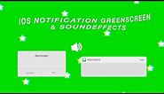 Animated iOS / iPhone notification Greenscreen & Sound effects for Youtube Intro