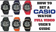 HOW TO SET A CASIO WATCH FULL VIDEO USER'S GUIDE