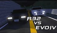 Initial D Battle Stage - R32 Vs EVO IV (Minecraft Animation)