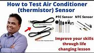 Ac Sensor | How to test Temperature & Coil sensor in Ac | Ac thermistor Testing | Ac sensor Check