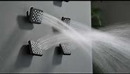 Bostingner Shower Jets Body Spray 3-inch Brass Square Showerhead Body Spray Spa Massage Jets