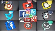 Social Media Pancake art - YouTube, FaceBook, Twitter, WhatsApp, Instargram, Snapchat, Tik Tok