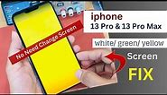 How to Fix iPhone 13 pro max Yellow Screen Problem! iPhone 13 Pro Max white screen after update.2023