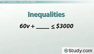 Inequality Signs in Math | Symbols, Examples & Variation