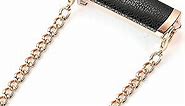 CQUUKOI Universal Phone Lanyard Holder,Phone Clip with Lanyard Metal Crossbody Phone Chain Clip Mobile Phone Buckle Phone Tether Safety Strap for iPhone, Galaxy & Most Smartphones (Rose Gold & Black)