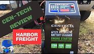 CEN-TECH 2/10/40/200A 6/12v Automatic Battery Charger With Engine Jump Start REVIEW! HARBOR FREIGHT!
