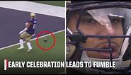 Washington drops ball before crossing the endzone, resulting in a fumble 😬 | ESPN College Football