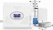 Goboost Cell Phone Signal Booster for Home and Office GSM 3G 4G LTE 5G Band 2/4/5 Cell Phone Booster Cellular Signal Amplifier Kit for AT&T, Verizon, T-Mobile & More, Up to 5000 sq.ft | FCC Approved