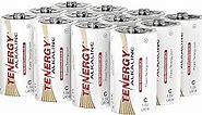 Tenergy 1.5V C Alkaline LR14 Battery, High Performance C Non-Rechargeable Batteries for Clocks, Remotes, Toys & Electronic Devices, Replacement C Cell Batteries, 12 Pack