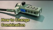 How to change combination on Kensington laptop locks.