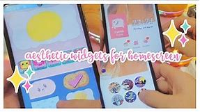 ✧✨ aesthetic & cute widgets for android homescreen 2022 tutorial✨✧