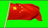 Green screen Chroma key Chinese Flag