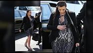 Pregnant Kim Kardashian Squeezes Her Baby Bump into a Very Tight Dress