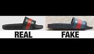 How To Spot Fake Gucci Rubber Slide Sandals Authentic vs Replica Comparison
