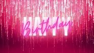 2 Hour Pink Glitter Happy Birthday Background Video | 365Edits.com RSVP Website Builder