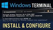 Windows Terminal Install and Configure