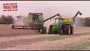 Big John Deere 7700 Turbo Combine Harvesting Soybeans