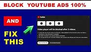 blocks ads and removes youtube messages.
