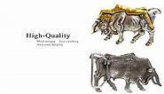 HA1437 Antique Silver/Gold Lady Bull Belt Buckle