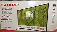 Unboxing Sharp 4K Ultra HD (139cm/55inch) SMART LED TV + Review