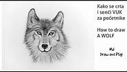 Kako se crta VUK - za početnike - TUTORIAL - How to draw and shade a WOLF