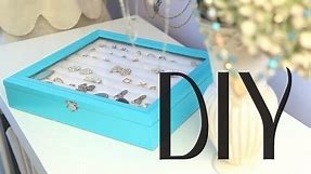 DIY Rings & Earrings Jewelry Display Box Organizer {Tiffany & Co inspired Theme}