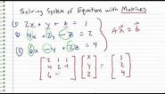 Linear Algebra - 27 - Algebraic Systems of Equations with Matrices