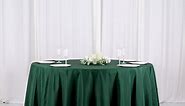 Hunter Emerald Green Seamless Polyester Round Tablecloth 120" for 5 Foot Table With Floor-Length Drop