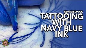 Tattooing With Navy Blue Ink