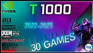 NVIDIA Quadro T1000 in 30 GAMES | (2023)