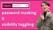 Show and hide passwords with eye icon | JavaScript | CSS