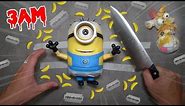 CUTTING OPEN HAUNTED MINION DOLL AT 3AM!! *WHAT'S INSIDE MINION*