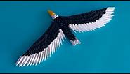 How to make a paper hawk (an eagle). 3D origami tutorial (instructions)