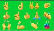 Green screen animated hand emoji copyright free