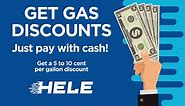 HELE - Get discounts on gas when you pay with cash! At...