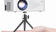 TMY Mini Projector for iPhone, Portable Projector with 5G WiFi and Bluetooth, 1080P HD Projector【with Tripod】, Movie Projector for iOS/Android/PC/TV Stick/HDMI/AV/USB, Indoor & Outdoor use
