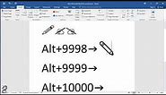 How to type Pencil symbol in Word