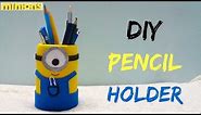 Art and Craft: Minion Pencil Holder! How to Make a Minion Pencil Holder Tutorial! DIY Crafts!