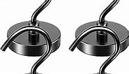 VNDUEEY 4 Pack 110 Lbs Magnetic Hooks Heavy Duty Neodymium Magnet Hook, Strong Magnetic Hooks for Hanging, Rust Proof Magnets with Hooks Magnetic Hanger for Cruise, Home, Kitchen, Office, Classroom
